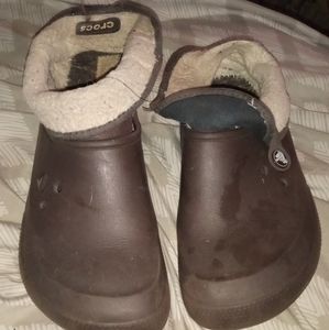 Crocs with button up roll downs